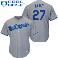 Los Angeles Dodgers #27 Matt Kemp Grey New Cool Base Stitched MLB Jersey