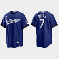 Los Angeles Los Angeles Dodgers #7 Julio Urias Nike Men's 2021 City Connect Game MLB Jersey Royal