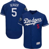 Los Angeles Dodgers #5 Corey Seager Blue Flexbase Authentic Collection 2018 World Series Stitched MLB Jersey