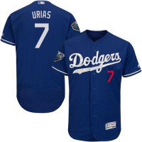 Los Angeles Dodgers #7 Julio Urias Blue Flexbase Authentic Collection 2018 World Series Stitched MLB Jersey