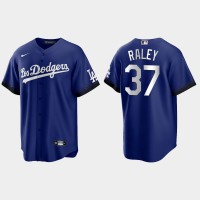 Los Angeles Los Angeles Dodgers #37 Luke Raley Nike Men's 2021 City Connect Game MLB Jersey Royal