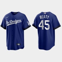 Los Angeles Los Angeles Dodgers #45 Matt Beaty Nike Men's 2021 City Connect Game MLB Jersey Royal