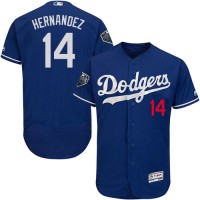 Los Angeles Dodgers #14 Enrique Hernandez Blue Flexbase Authentic Collection 2018 World Series Stitched MLB Jersey