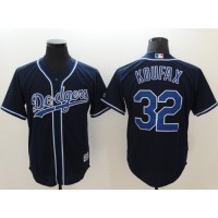 Los Angeles Dodgers #32 Sandy Koufax Navy Blue New Cool Base Stitched MLB Jersey