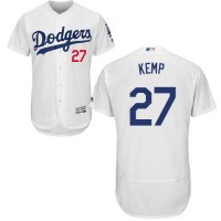 Los Angeles Dodgers #27 Matt Kemp White Flexbase Authentic Collection Stitched MLB Jersey