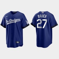 Los Angeles Los Angeles Dodgers #27 Trevor Bauer Nike Men's 2021 City Connect Game MLB Jersey Royal