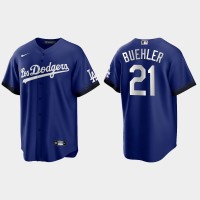 Los Angeles Los Angeles Dodgers #21 Walker Buehler Nike Men's 2021 City Connect Game MLB Jersey Royal