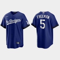 Los Angeles Los Angeles Dodgers #5 Freddie Freeman Nike Men's 2021 City Connect Game MLB Jersey Royal