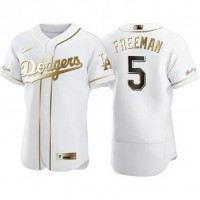 Los Angeles Los Angeles Dodgers #5 Freddie Freeman Men's Nike Authentic 2021 Golden Edition MLB Jersey White