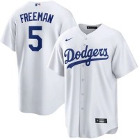 Los Angeles Los Angeles Dodgers #5 Freddie Freeman Men's Nike White Replica Player Jersey