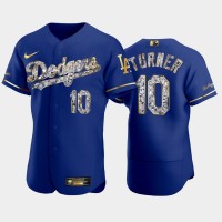 Los Angeles Los Angeles Dodgers #10 Justin Turner Men's Nike Diamond Edition MLB Jersey - Royal