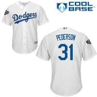 Los Angeles Dodgers #31 Joc Pederson White New Cool Base 2018 World Series Stitched MLB Jersey