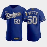 Los Angeles Los Angeles Dodgers #50 Mookie Betts Men's Nike Diamond Edition MLB Jersey - Royal