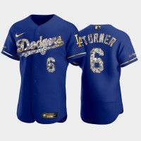 Los Angeles Los Angeles Dodgers #6 Trea Turner Men's Nike Diamond Edition MLB Jersey - Royal