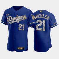 Los Angeles Los Angeles Dodgers #21 Walker Buehler Men's Nike Diamond Edition MLB Jersey - Royal