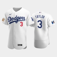 Los Angeles Los Angeles Dodgers #3 Chris Taylor Men's Nike Jackie Robinson 75th Anniversary Authentic MLB Jersey - White