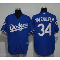 Los Angeles Dodgers #34 Fernando Valenzuela Blue New Cool Base 2018 World Series Stitched MLB Jersey