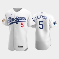 Los Angeles Los Angeles Dodgers #5 Freddie Freeman Men's Nike Jackie Robinson 75th Anniversary Authentic MLB Jersey - White