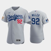 Los Angeles Los Angeles Dodgers #92 Bobby Miller Men's Nike Jackie Robinson 75th Anniversary Authentic MLB Jersey - Gray