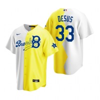 Los Angeles Los Angeles Dodgers #33 Desus Nice White Yellow Men's 2022 MLB All-Star Celebrity Softball Game Jersey