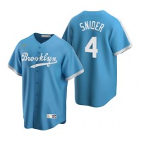 Los Angeles Los Angeles Dodgers #4 Duke Snider MLB  Light Blue Alternate Cooperstown Collection Jersey