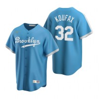 Los Angeles Los Angeles Dodgers #32 Trea Turner MLB  Light Blue Alternate Cooperstown Collection Jersey