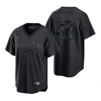 Los Angeles Los Angeles Dodgers #53 Don Drysdale Nike Men's MLB Black Pitch Black Fashion Jersey