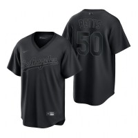 Los Angeles Los Angeles Dodgers #50 Mookie Betts Nike Men's MLB Black Pitch Black Fashion Jersey