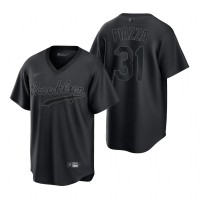 Los Angeles Los Angeles Dodgers #31 Mike Piazza Nike Men's MLB Black Pitch Black Fashion Jersey