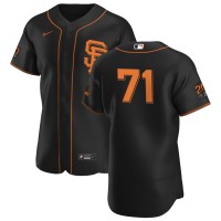 San Francisco San Francisco Giants #71 Tyler Rogers Men's Nike Black Alternate 2020 Authentic 20 at 24 Patch Player MLB Jersey
