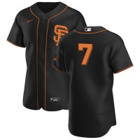 San Francisco San Francisco Giants #7 Donovan Solano Men's Nike Black Alternate 2020 Authentic Player MLB Jersey