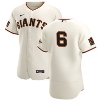 San Francisco San Francisco Giants #6 Steven Duggar Men's Nike Cream Home 2020 Authentic 20 at 24 Patch Player MLB Jersey