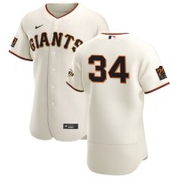 San Francisco San Francisco Giants #34 Kevin Gausman Men's Nike Cream Home 2020 Authentic 20 at 24 Patch Player MLB Jersey