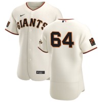 San Francisco San Francisco Giants #64 Shaun Anderson Men's Nike Cream Home 2020 Authentic 20 at 24 Patch Player MLB Jersey