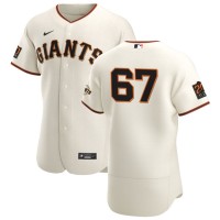 San Francisco San Francisco Giants #67 Sam Selman Men's Nike Cream Home 2020 Authentic 20 at 24 Patch Player MLB Jersey