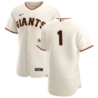 San Francisco San Francisco Giants #1 Mauricio Dubon Men's Nike Cream Home 2020 Authentic Player MLB Jersey