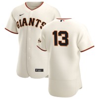 San Francisco San Francisco Giants #13 Austin Slater Men's Nike Cream Home 2020 Authentic Player MLB Jersey