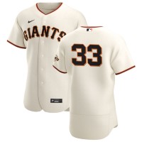 San Francisco San Francisco Giants #33 Darin Ruf Men's Nike Cream Home 2020 Authentic Player MLB Jersey