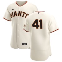 San Francisco San Francisco Giants #41 Wilmer Flores Men's Nike Cream Home 2020 Authentic Player MLB Jersey