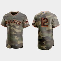 San Francisco San Francisco Giants #12 Alex Dickerson Men's Nike 2021 Armed Forces Day Authentic MLB Jersey -Camo