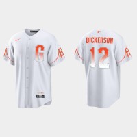San Francisco San Francisco Giants #12 Alex Dickerson Men's 2021 City Connect White Fan's Version Jersey