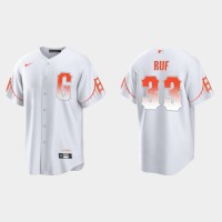 San Francisco San Francisco Giants #33 Darin Ruf Men's 2021 City Connect White Fan's Version Jersey