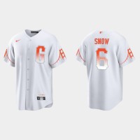 San Francisco San Francisco Giants #6 Jt Snow Men's 2021 City Connect White Fan's Version Jersey
