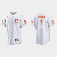 San Francisco San Francisco Giants #1 Mauricio Dubon Men's 2021 City Connect White Fan's Version Jersey