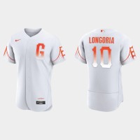 San Francisco San Francisco Giants #10 Evan Longoria Men's 2021 City Connect Authentic White Jersey