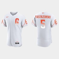 San Francisco San Francisco Giants #5 Mike Yastrzemski Men's 2021 City Connect Authentic White Jersey