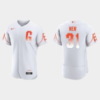 San Francisco San Francisco Giants #31 Robb Nen Men's 2021 City Connect Authentic White Jersey