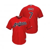 Cleveland Guardians #7 Yan Gomes Scarlet Alternate 2019 Cool Base Stitched MLB Jersey
