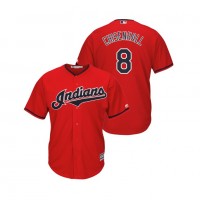 Cleveland Guardians #8 Lonnie Chisenhall Scarlet Alternate 2019 Cool Base Stitched MLB Jersey