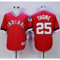 Cleveland Guardians #25 Jim Thome Red 1978 Turn Back The Clock Stitched MLB Jersey